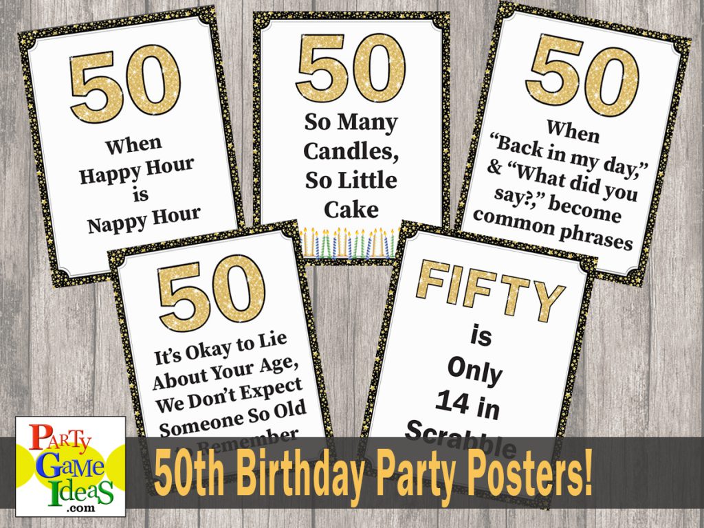 Funny 50th Birthday Decorations, Posters, Signs 50 th Birthday