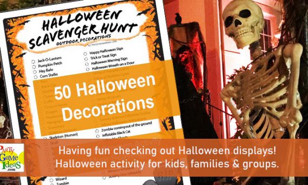 Halloween Decorations Scavenger Hunt List