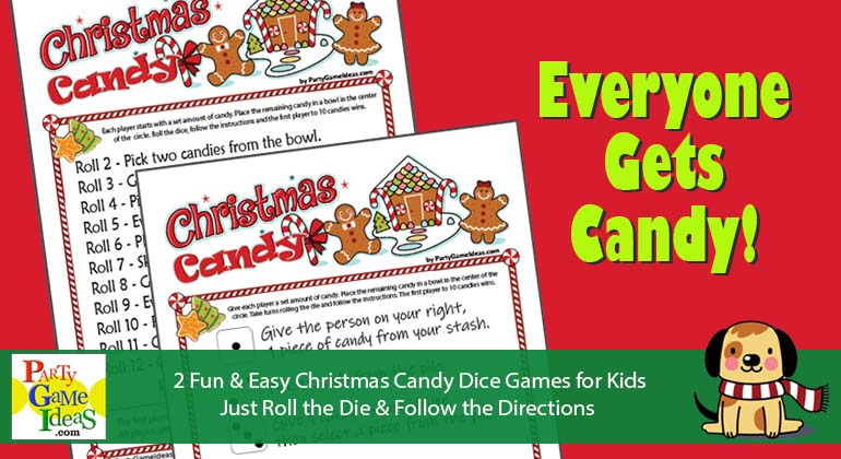 Christmas Dice Game Christmas Candy