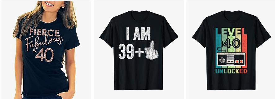 Fun 40th Birthday T-Shirts Vintage Fabulous
