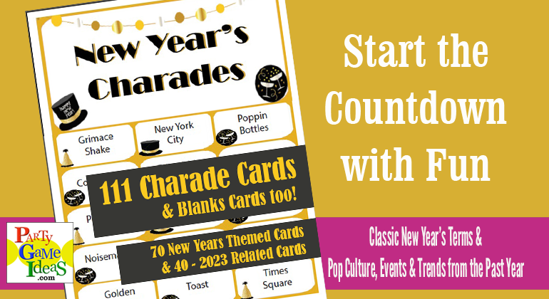 New Years Charades Party Game