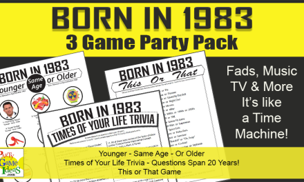 1983 Birthday Party Games, 40th Birthday Printables
