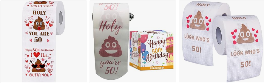 50th Birthday Holy Shirt You Are 50 Toilet Paper Gag Gift