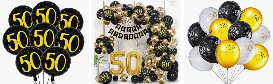 50th Birthday Party Balloon 5 0 Foil Balloons